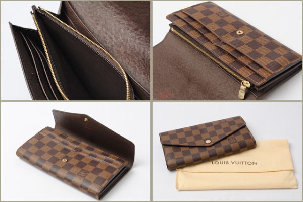 l 16 0029 5 Louis Vuitton Portefeuille Sara Damier Wallet Brown