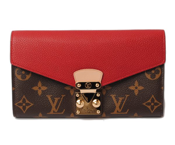 l 16 0030 1 Louis Vuitton Portefeuille Pallas Monogram Wallet Brown