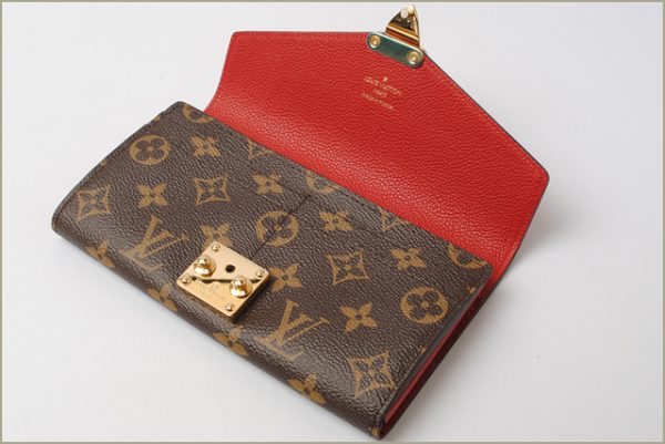 l 16 0030 3 Louis Vuitton Portefeuille Pallas Monogram Wallet Brown