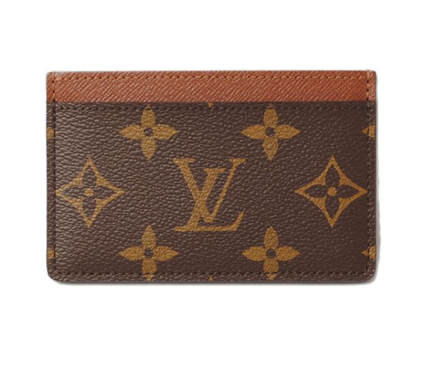 l 16 0033 1 Louis Vuitton Porto Carte Monogram Card Case Brown