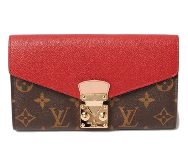 l 16 0034 1 Louis Vuitton Portefeuille Pallas Monogram Wallet Brown