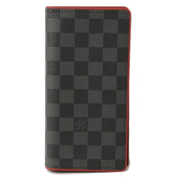 l 16 0040 1 Louis Vuitton Brother Wallet Long Damier Graphite Bordeaux