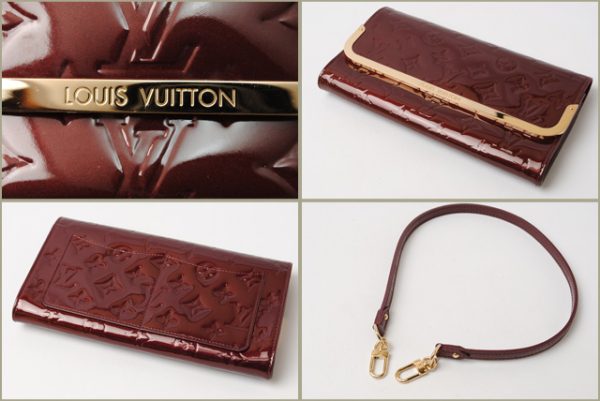 l 16 0045 2 Louis Vuitton Rossmore MM Vernis Clutch Bag Red