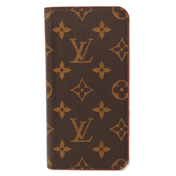 l 16 0073 1 Louis Vuitton iPhone Folio Monogram Phone Case Red