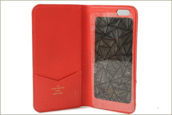 l 16 0073 3 Louis Vuitton iPhone Folio Monogram Phone Case Red