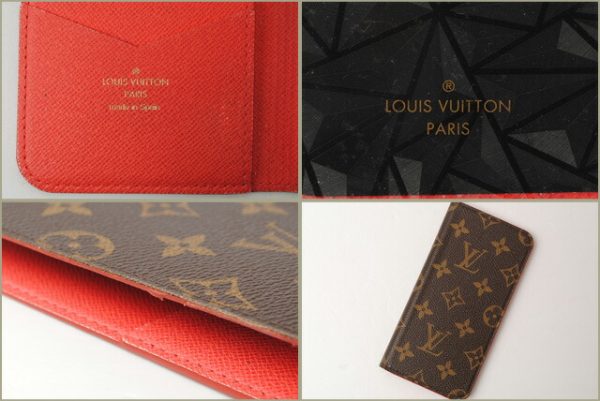 l 16 0073 4 Louis Vuitton iPhone Folio Monogram Phone Case Red