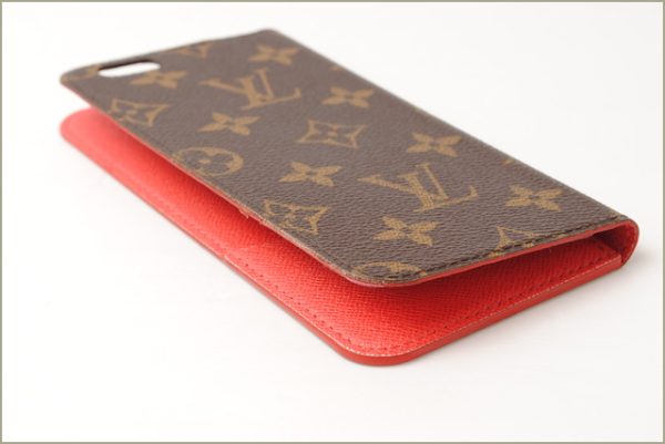 l 16 0073 5 Louis Vuitton iPhone Folio Monogram Phone Case Red