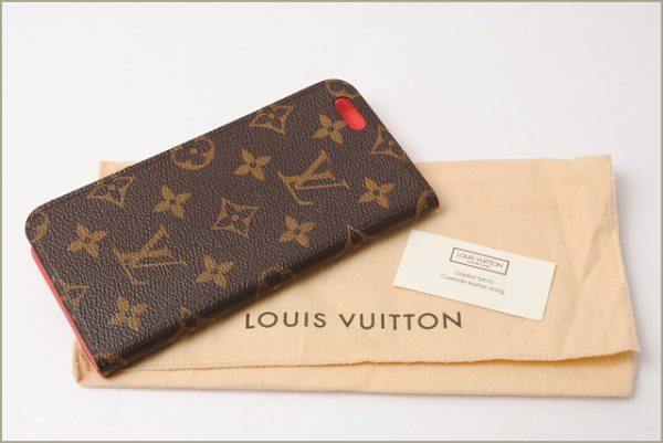 l 16 0073 6 Louis Vuitton iPhone Folio Monogram Phone Case Red