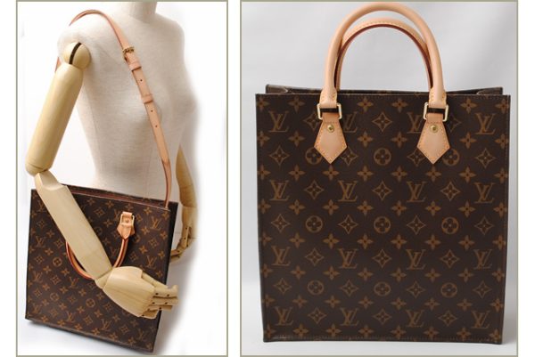 l 16 0085 7 Louis Vuitton Sac Plat PM Handbag Monogram Brown