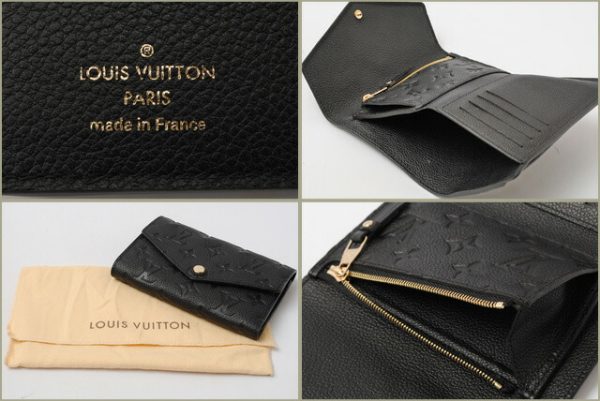 l 16 0086 3 Louis Vuitton Portefeuil Curieuse Empreinte Wallet Black