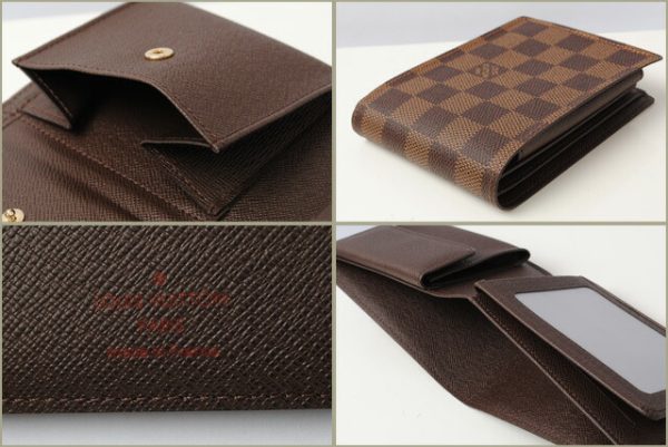 l 16 0088 4 Louis Vuitton Florin Wallet FDamier Brown