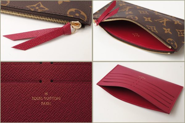 l 16 0106 7 Louis Vuitton Felice Chain Pochette Chain Wallet Brown