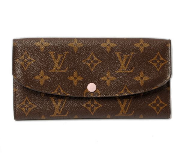 l 16 0107 1 Louis Vuitton Portefeuille Emily Wallet Monogram Pink