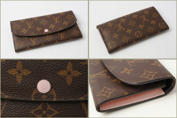 l 16 0107 2 Louis Vuitton Portefeuille Emily Wallet Monogram Pink