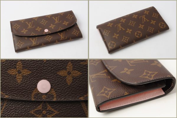 l 16 0107 2 Louis Vuitton Emily Wallet Long Monogram Rose Valerine