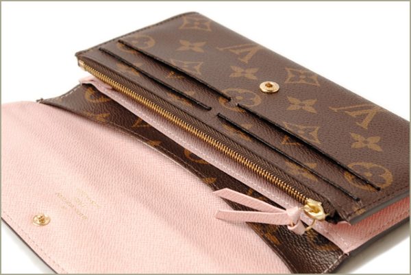 l 16 0107 3 Louis Vuitton Portefeuille Emily Wallet Monogram Pink