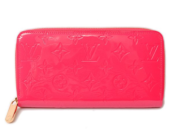 l 16 0114 1 Louis Vuitton Zippy Wallet Long Vernis Hot Pink