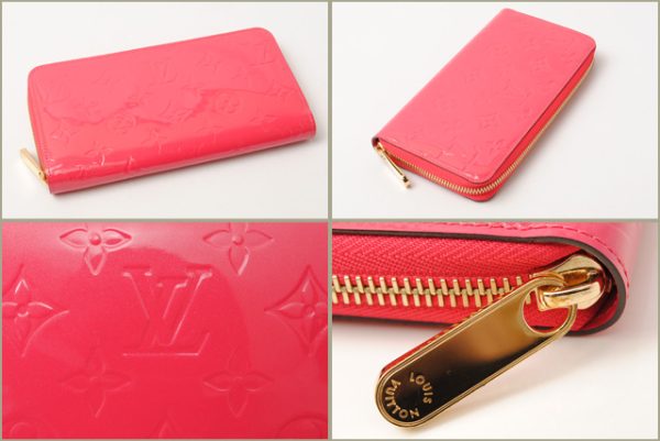 l 16 0114 2 Louis Vuitton Zippy Wallet Long Vernis Hot Pink