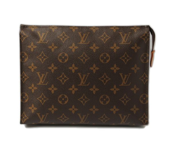 l 16 0140 1 Louis Vuitton Pochette Toilette Clutch Bag Monogram Brown