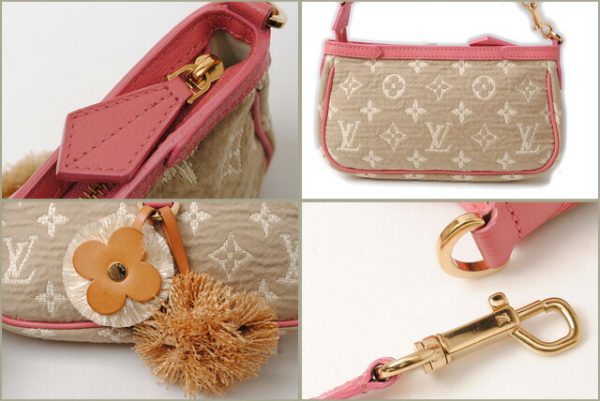 l 16 0142 3 Louis Vuitton Pochette Accessoire Pouch Monogram Rose