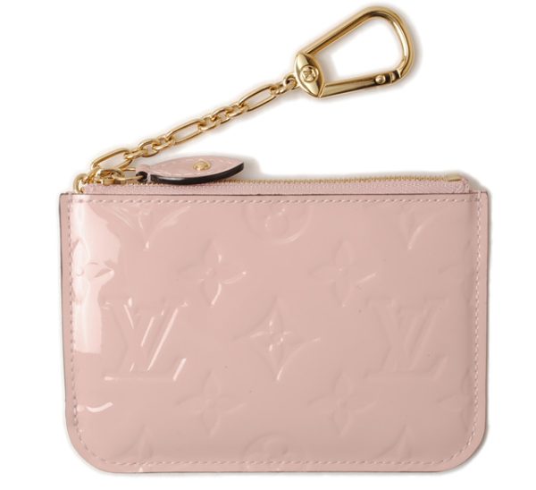 l 16 0158 1 Louis Vuitton Vernis Pochette Clé Coin Case Pink