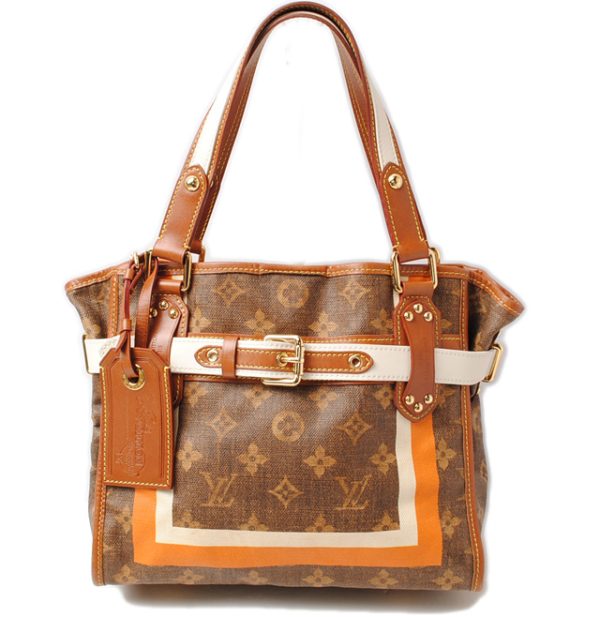 l 16 0176 1 Louis Vuitton Sac Rayeur PM Monogram Tissé Tote Bag Brown