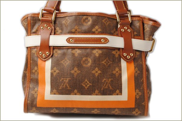 l 16 0176 3 Louis Vuitton Sac Rayeur PM Monogram Tissé Tote Bag Brown