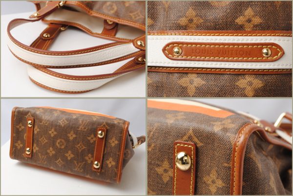 l 16 0176 4 Louis Vuitton Sac Rayeur PM Monogram Tissé Tote Bag Brown