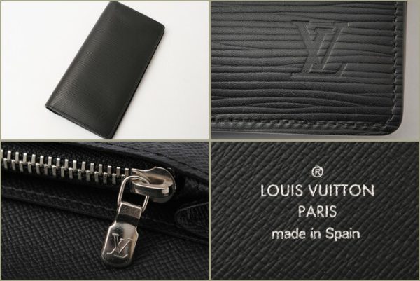 l 16 0188 3 Louis Vuitton Portefeuille Brother Epi Wallet Black