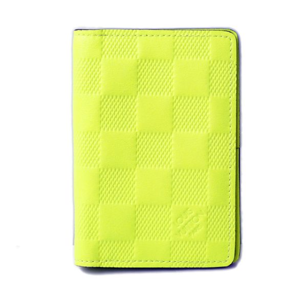 l 16 0201 1 Louis Vuitton Organizer de Poche Card Case Damier Infini Jaune