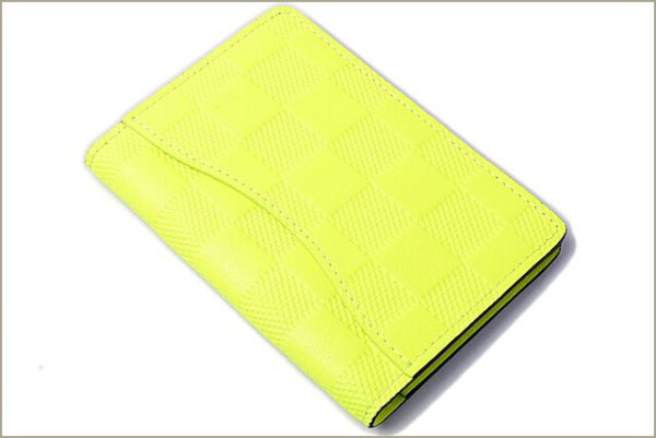 l 16 0201 3 Louis Vuitton Organizer de Poche Damier Infini Card Case Yellow