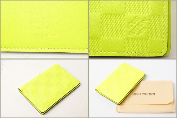 l 16 0201 5 Louis Vuitton Organizer de Poche Damier Infini Card Case Yellow