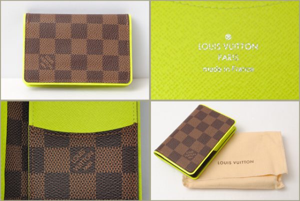 l 16 0204 4 Louis Vuitton Organizer de Poche Card Case Damier Jaune