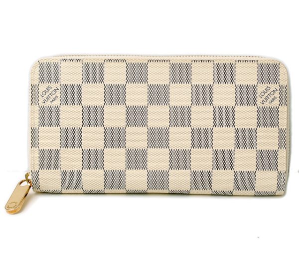 l 16 0208 1 Louis Vuitton Zippy Wallet Long Damier Azur