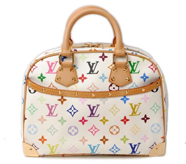 l 16 0215 1 Louis Vuitton Trouville Monogram Multicolor Handbag Brown