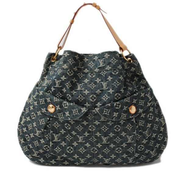 l 17 0003 1 Louis Vuitton Daily GM Monogram Denim Tote Bag Blue