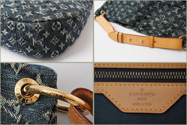 l 17 0003 4 Louis Vuitton Daily GM Monogram Denim Tote Bag Blue