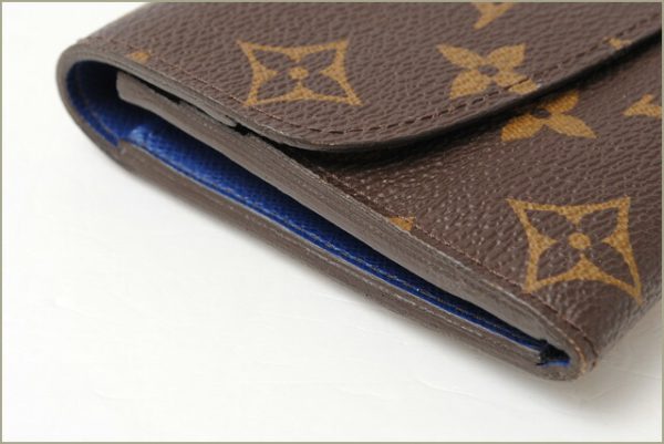 l 17 0008 3 Louis Vuitton Portefeuille Emily Monogram Wallet Blue