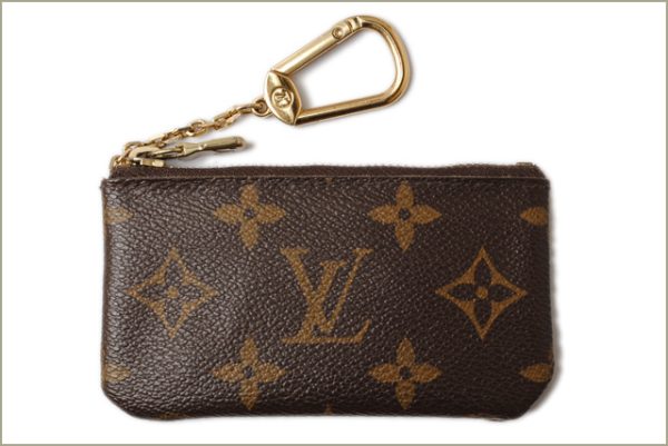 l 17 0010 2 Louis Vuitton Pochette Clé Coin Case Monogram Brown