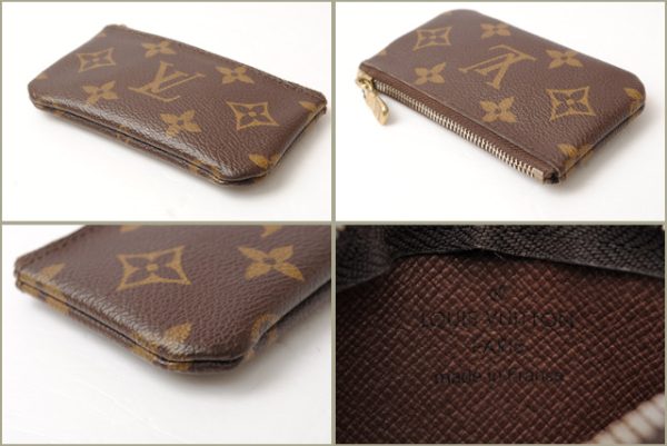 l 17 0010 5 Louis Vuitton Pochette Clé Coin Case Monogram Brown