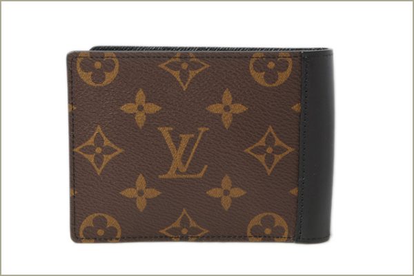 l 17 0023 2 Louis Vuitton Portefeuille Mindoro Macassar Folding Wallet Black