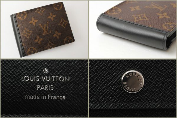 l 17 0023 5 Louis Vuitton Portefeuille Mindoro Macassar Folding Wallet Black