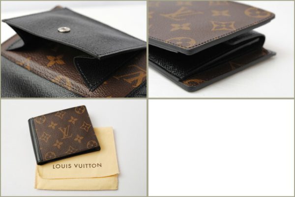 l 17 0023 7 Louis Vuitton Portefeuille Mindoro Macassar Folding Wallet Black