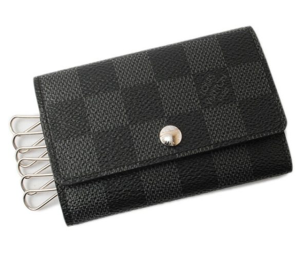 l 17 0024 1 Louis Vuitton Multicle 6 Damier Graphite Key Case Black