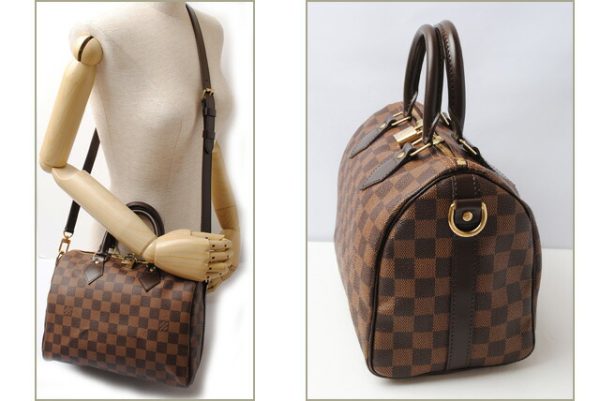 l 17 0028 2 Louis Vuitton Speedy Bandouliere 25 Damier Brown