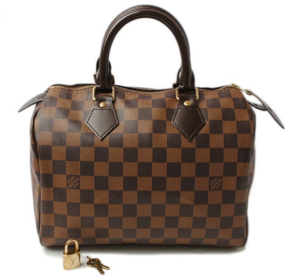 l 17 0029 1 Louis Vuitton Speedy 25 Damier Handbag Brown