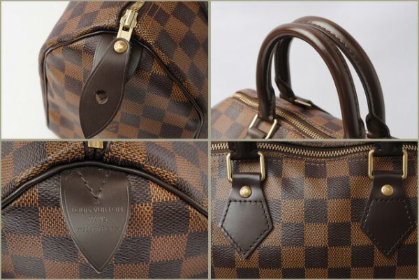 l 17 0029 4 Louis Vuitton Speedy 25 Damier Handbag Brown