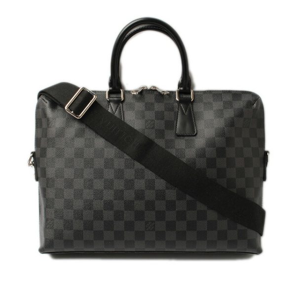 l 17 0047 1 Louis Vuitton Porte de Cumin Document Bag Damier Graphite