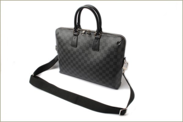 l 17 0047 5 Louis Vuitton Porte de Cumin Document Bag Damier Graphite