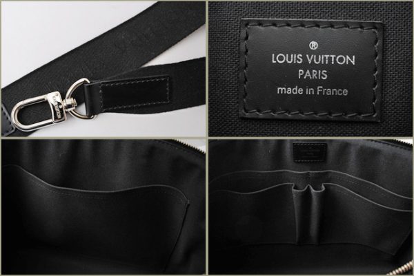 l 17 0047 6 Louis Vuitton Porte de Cumin Document Bag Damier Graphite